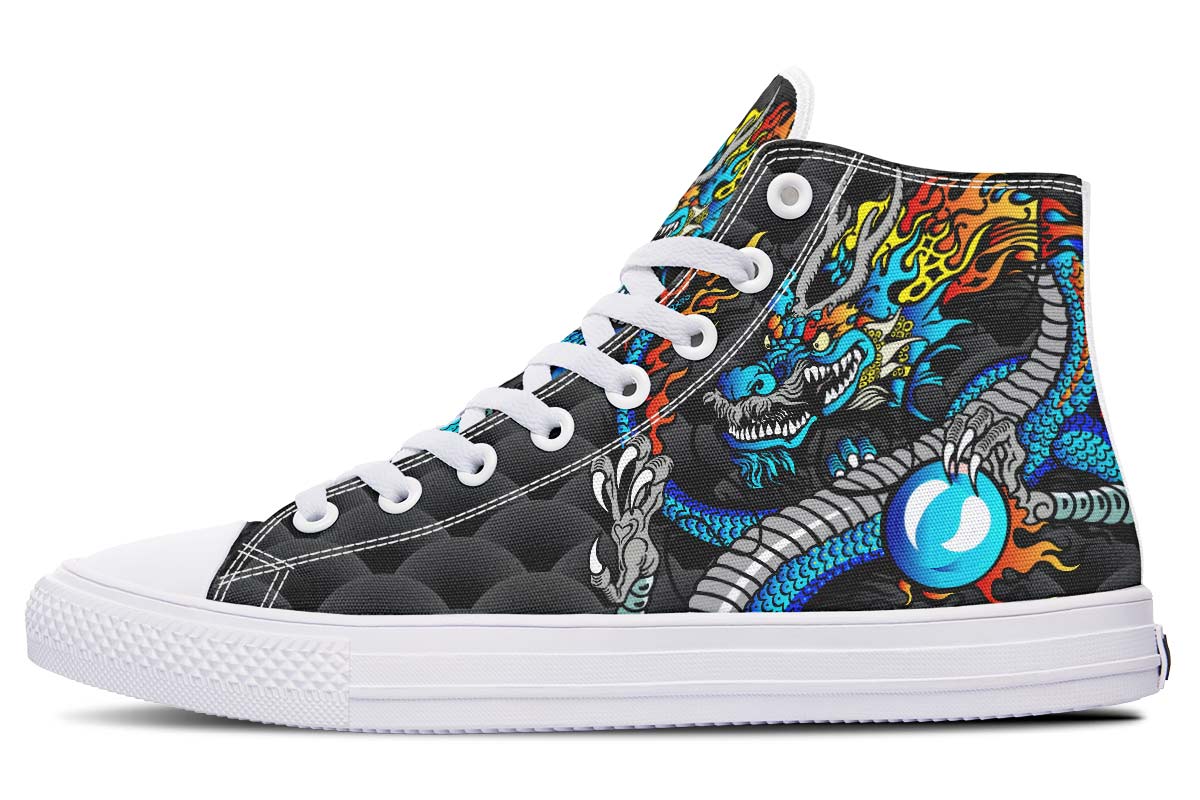 Men's And Women's Fashion Color Printing High-top Canvas Shoes