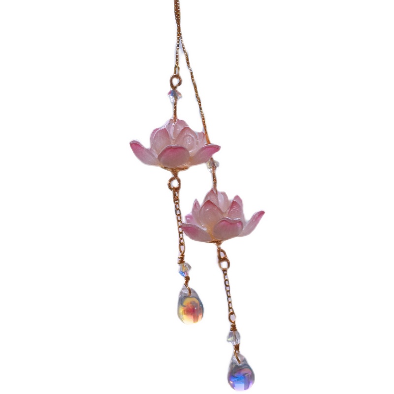 Lotus Ancient Style Guofeng Hanfu Temperament Sterling Silver Ear Line Ear Clip