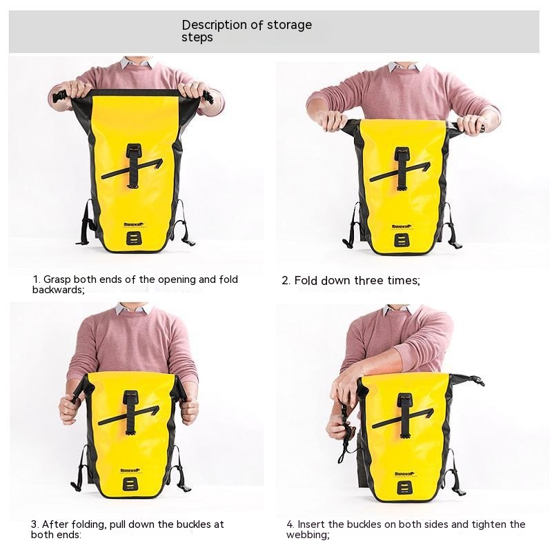 Bicycle Full Waterproof Cycling Backpack Rear Seat - Image 5