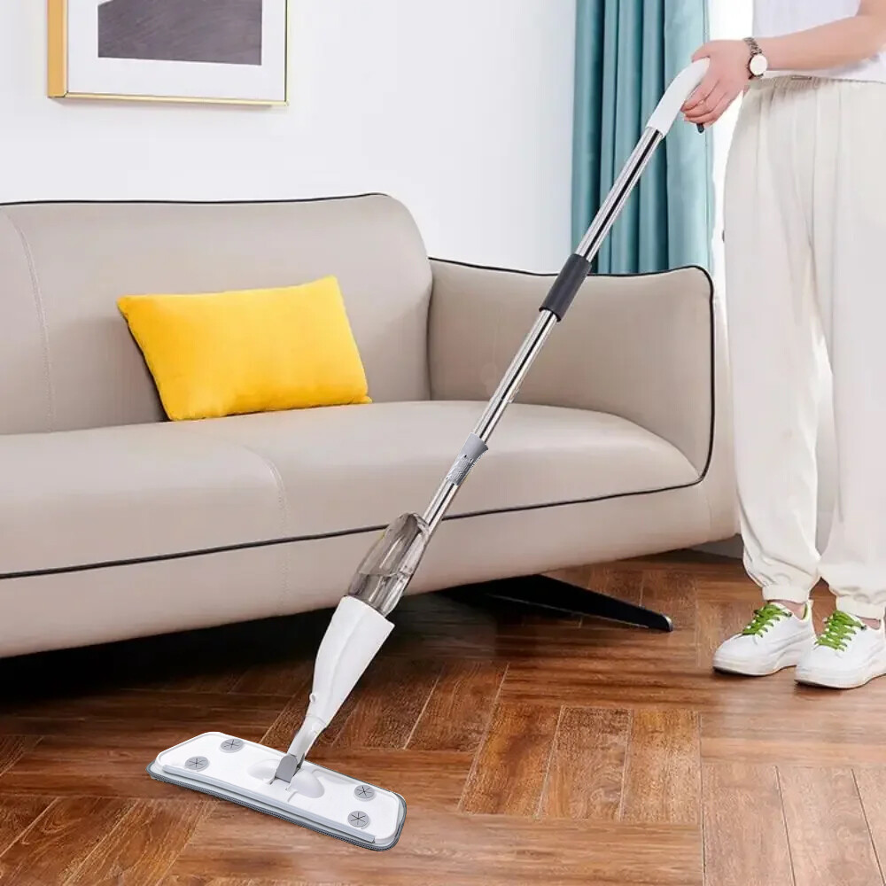 Spray Mop For Floor Cleaning 5 Reusable Microfibre Pad 550ml Water Bottle Tank — foto 10