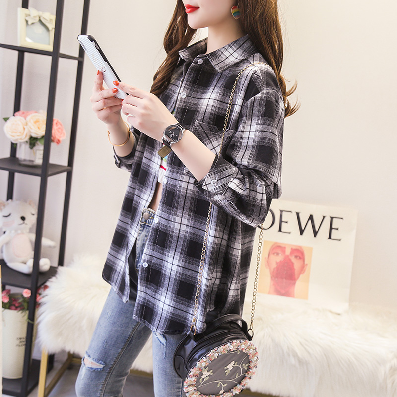 Title 12, Plaid Retro Shirt Jacket Design Sense Niche Tops