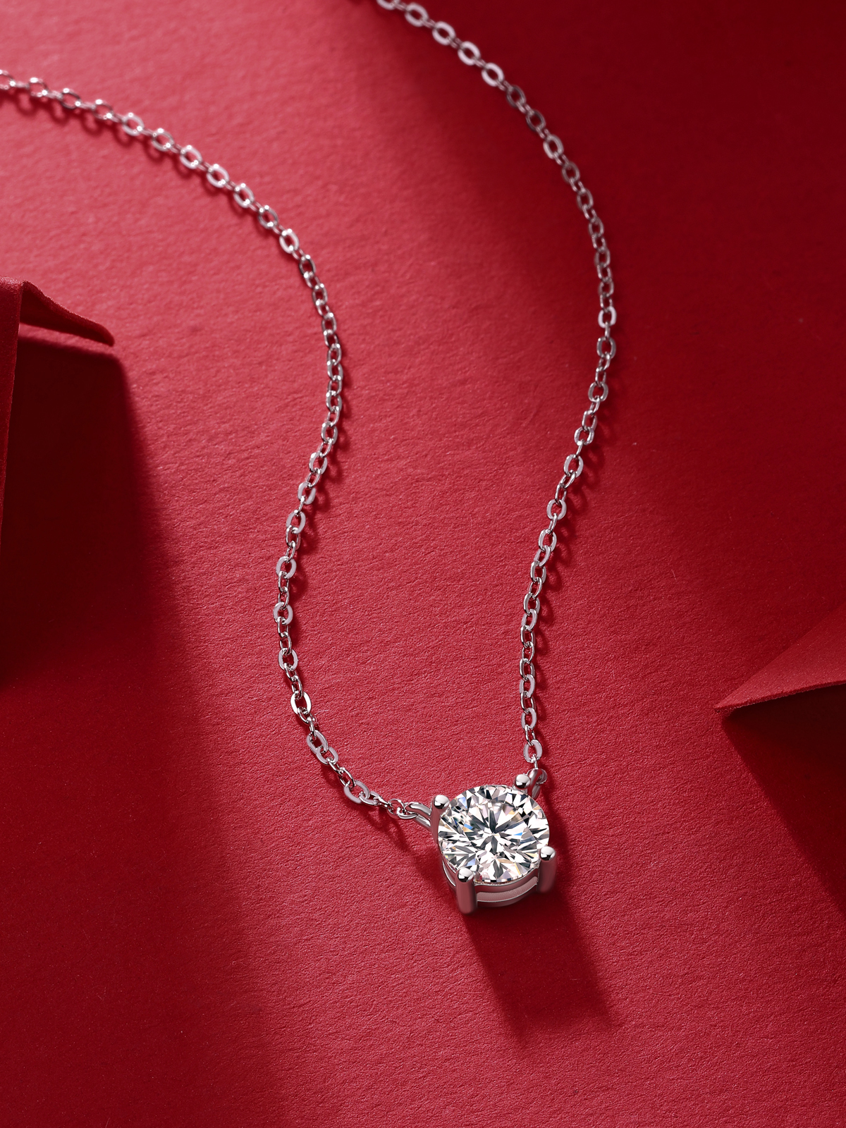 My Heart Will Last Forever - Affordable Diamond Jewelry Necklace Pendant Set With 1-carat And 2-carat Moissan Diamonds, S925 Sterling Silver And Platinum Plating. --Prohibit TikTok Sales