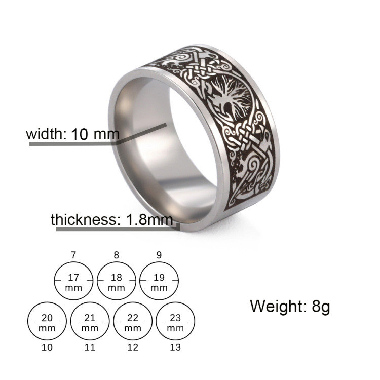 Men's Stainless Steel Tree Of Life Ring
