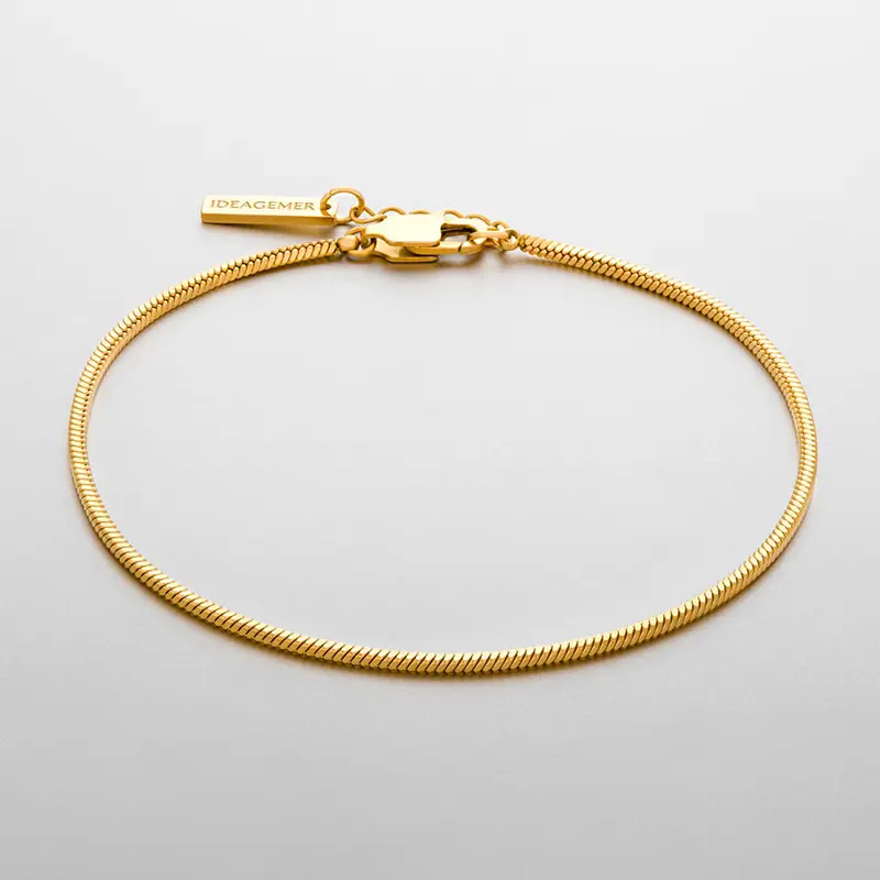 Mens Fashion Sterling Silver Snake Bone Bracelet