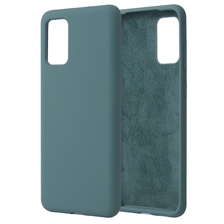 Coque de téléphone intégrale en silicone liquide – bleu cobalt – S21 Ultra