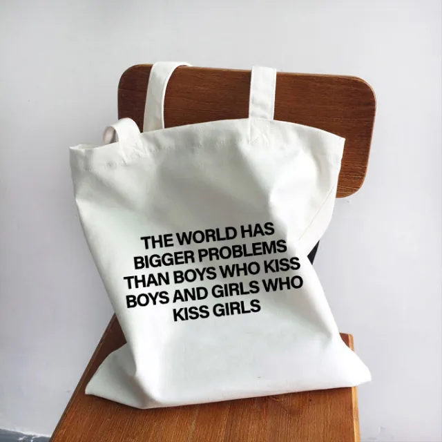Girl Power Quotes Print Canvas Bag Shoulder V - Shop at LoveMi