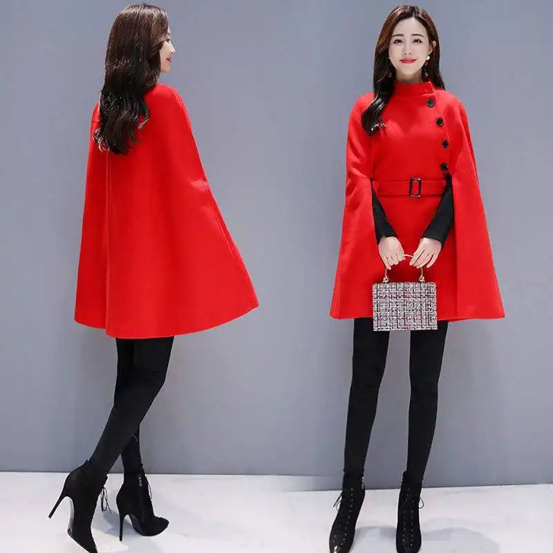 Winter Thickened Woolen Cloak Coat