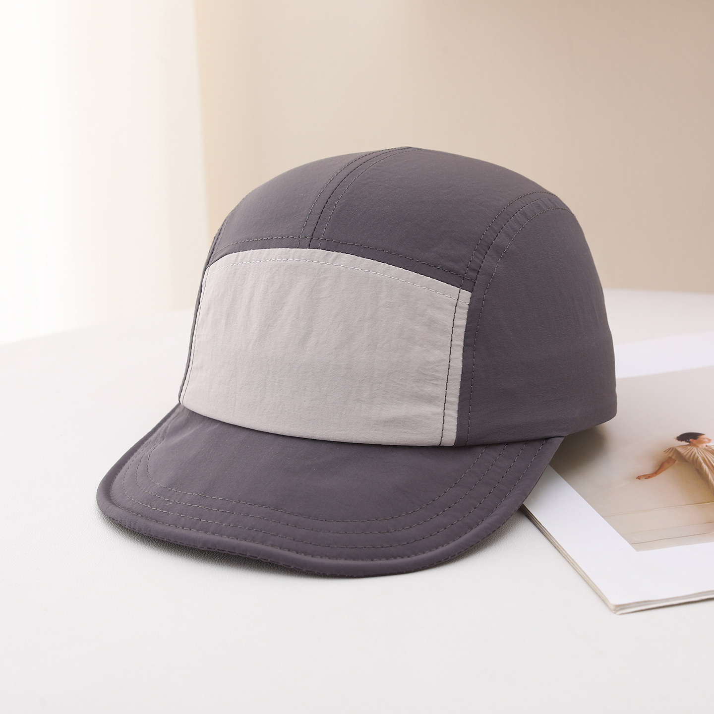 Men's Multi-color Adjustable Flat Brim Hip-hop Hat With Sun Protection, Quick-drying Soft Top, Versatile For Casual Wear, Suitable For Outdoor Sports, Hiking, Outings, And Shopping.