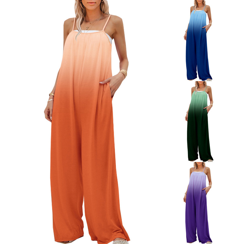 Women’s Fashion Casual Loose Sleeveless High Waist Jumpsuit