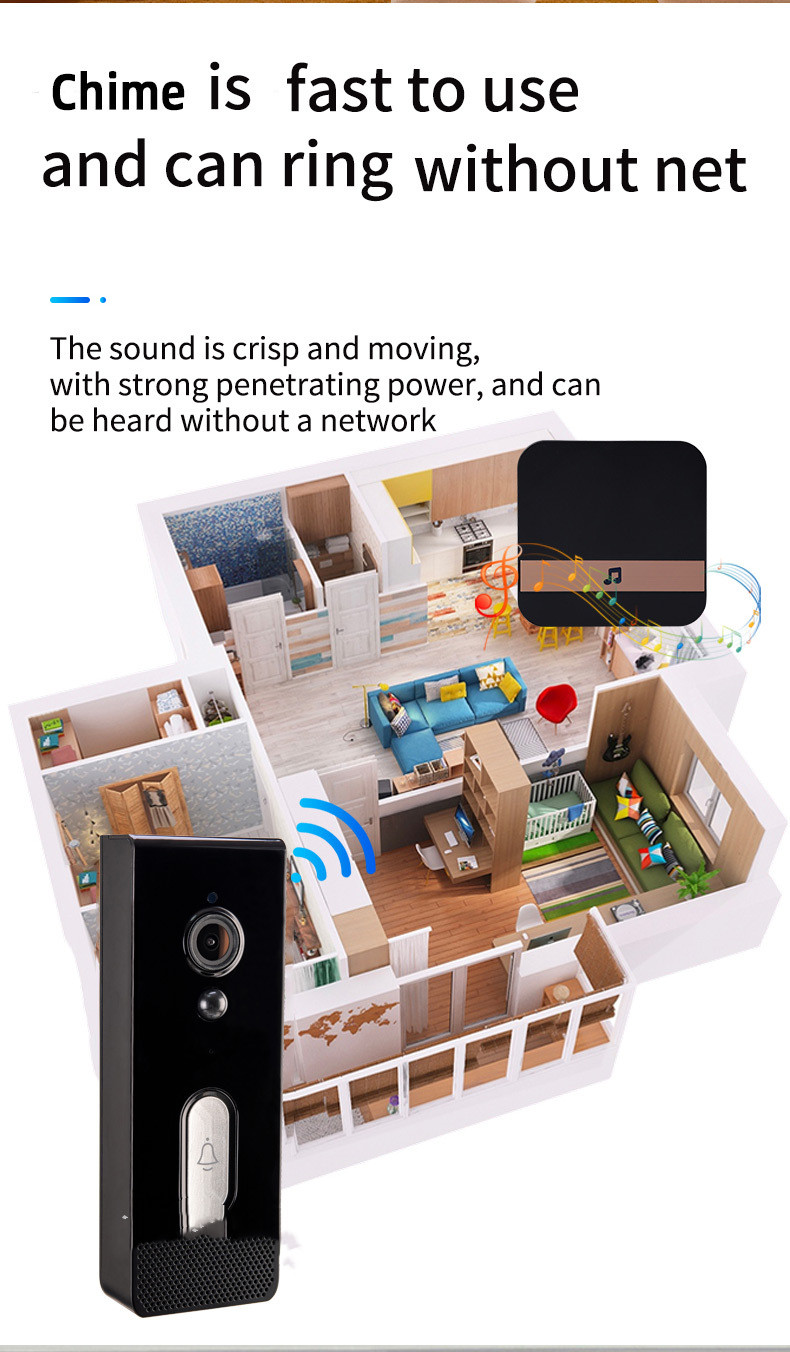 DB205 Smart Visual Doorbell Mobile Real-time Push