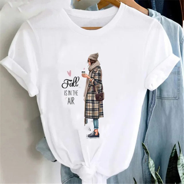 Loose White Ladies Casual Bottoming Short Sleeves 8 Style - Shop at LoveMi