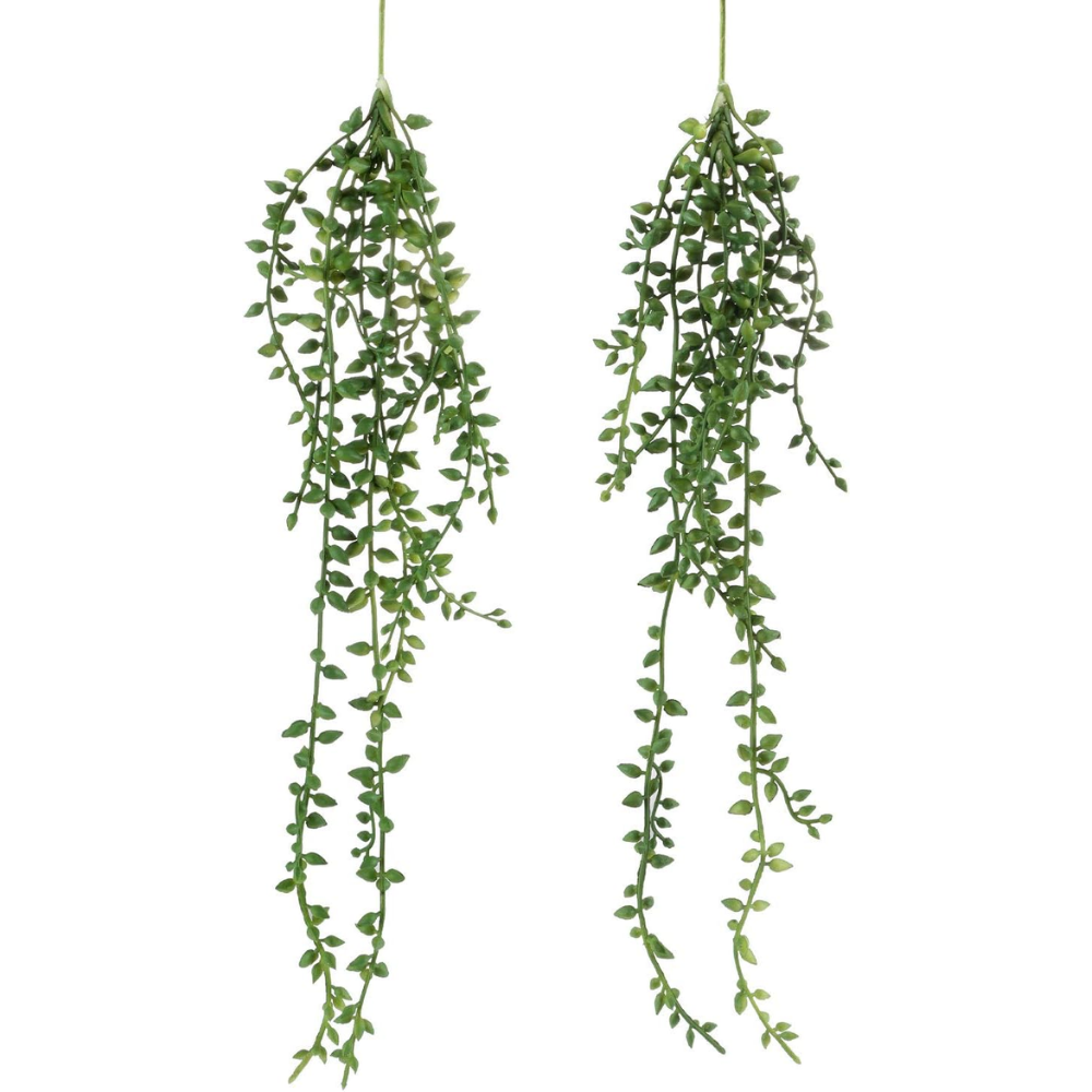 2 Pack Artificial Hanging Succulent Plants Faux String Of Pearls Unpotted Hanging Plant Decor Small