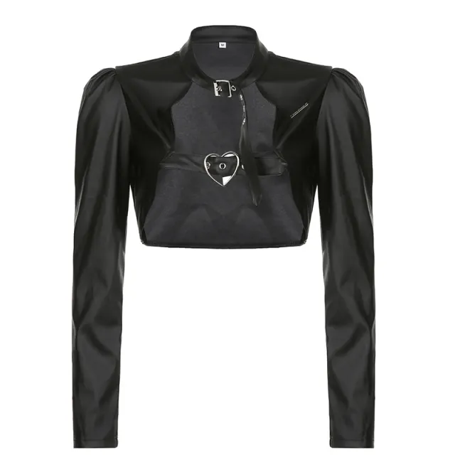 Street Biker Women's Short Leather Jacket Black - Shop at LoveMi