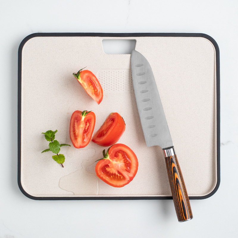 Title 6, Wheat Straw Plastic Chopping Board With A Knife...