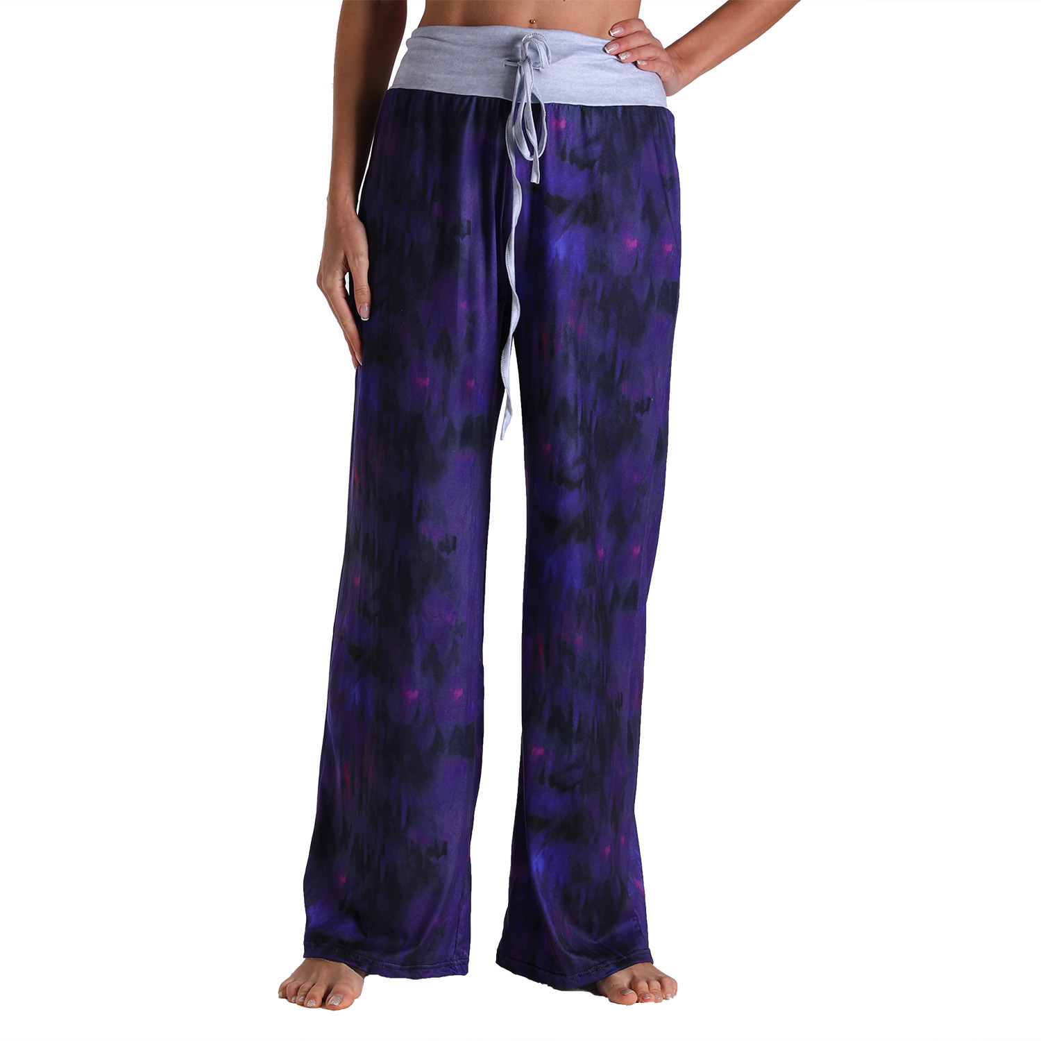 Lace-up Casual Trousers European And American Cross-border Loose Lace-up Camouflage Printed Pants Women