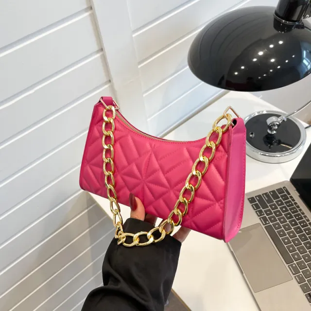 Casual Clashing Underarm Bag Rose - Shop at LoveMi