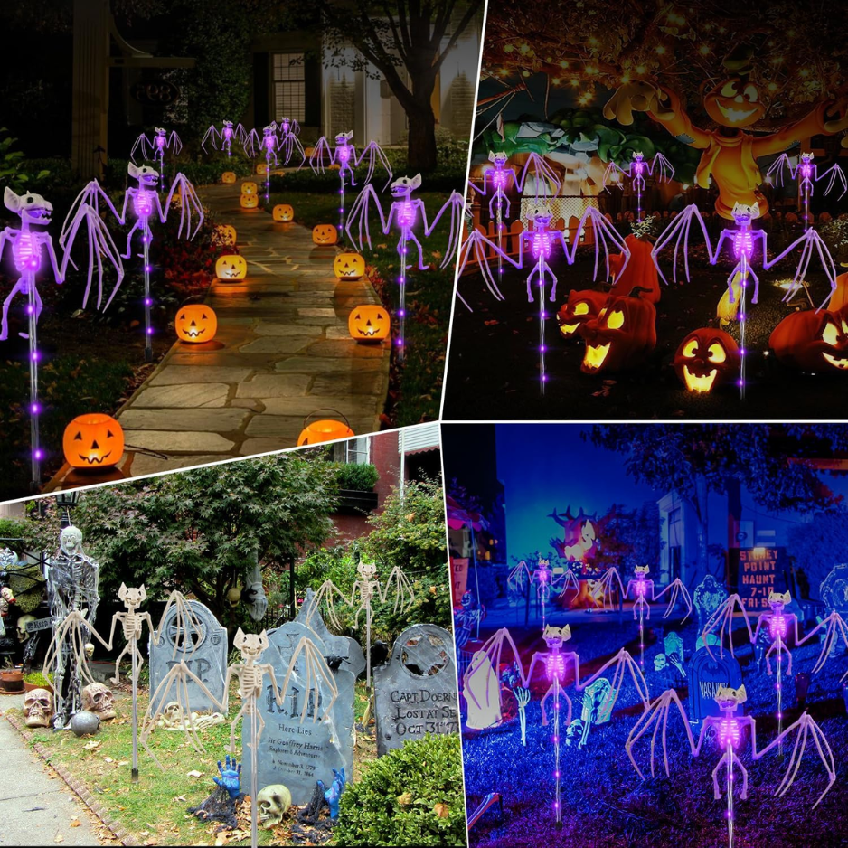 Lampes solaires de jardin chauves-souris Halloween 7