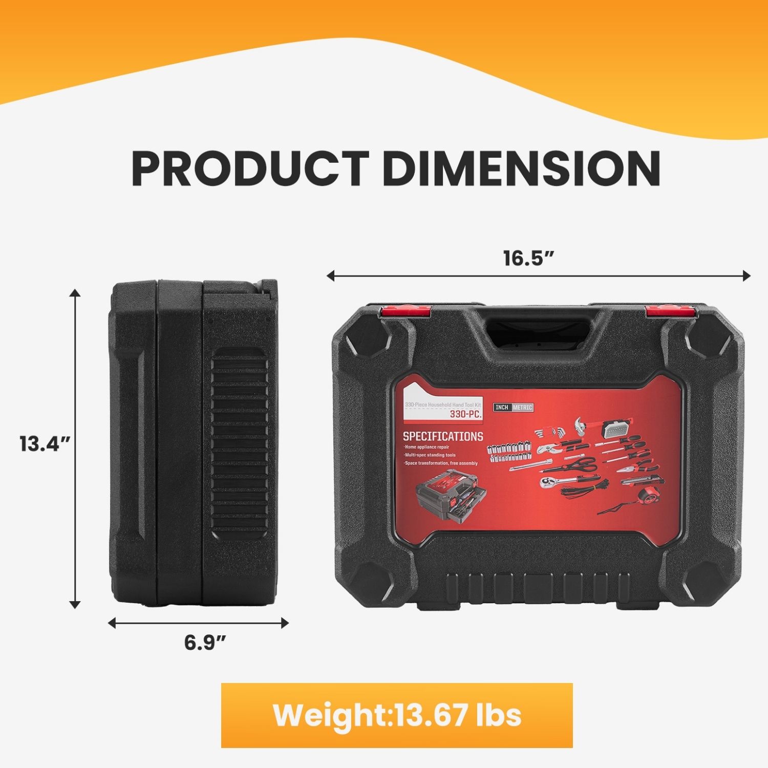 Home And Auto Repair Tool Kit, With Drawer Storage Toolbox, Complete Tool Set For Daily Use view 5