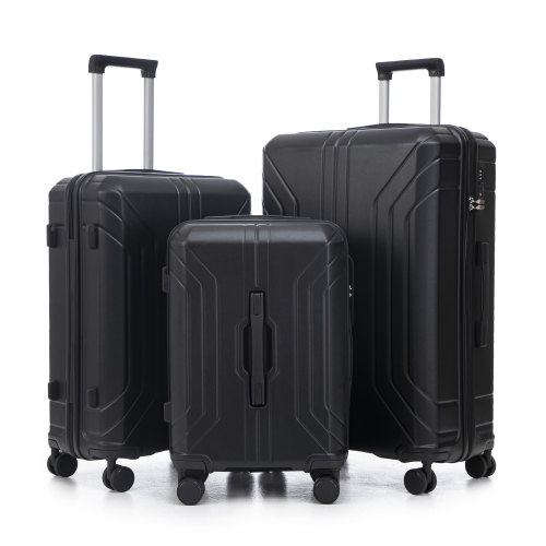 20  24  28  3 Pcs  Set In ABS Spinner Wheel Luggage, Carry On Suitcase, Matching Color, TSA Combination Lock