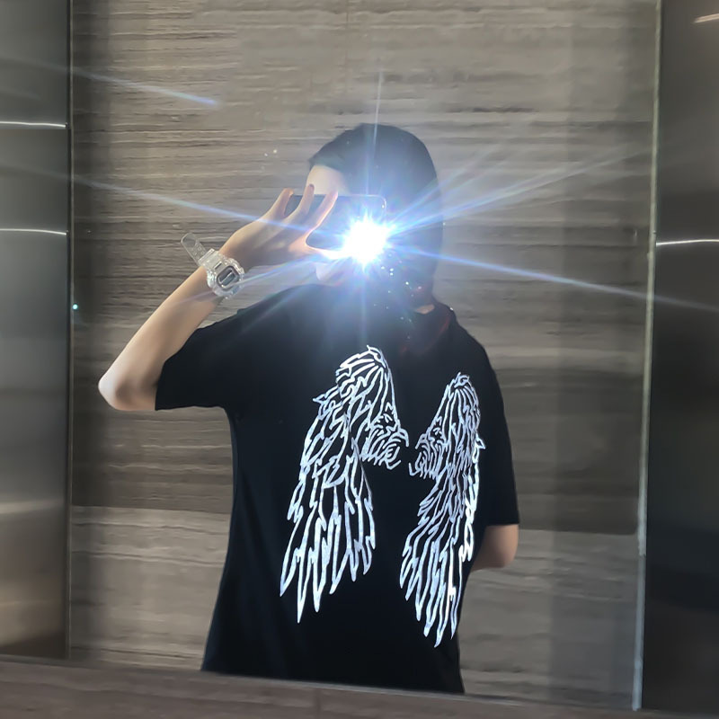 Reflective Wings Short-sleeved Men's T-shirt Trendy Trend