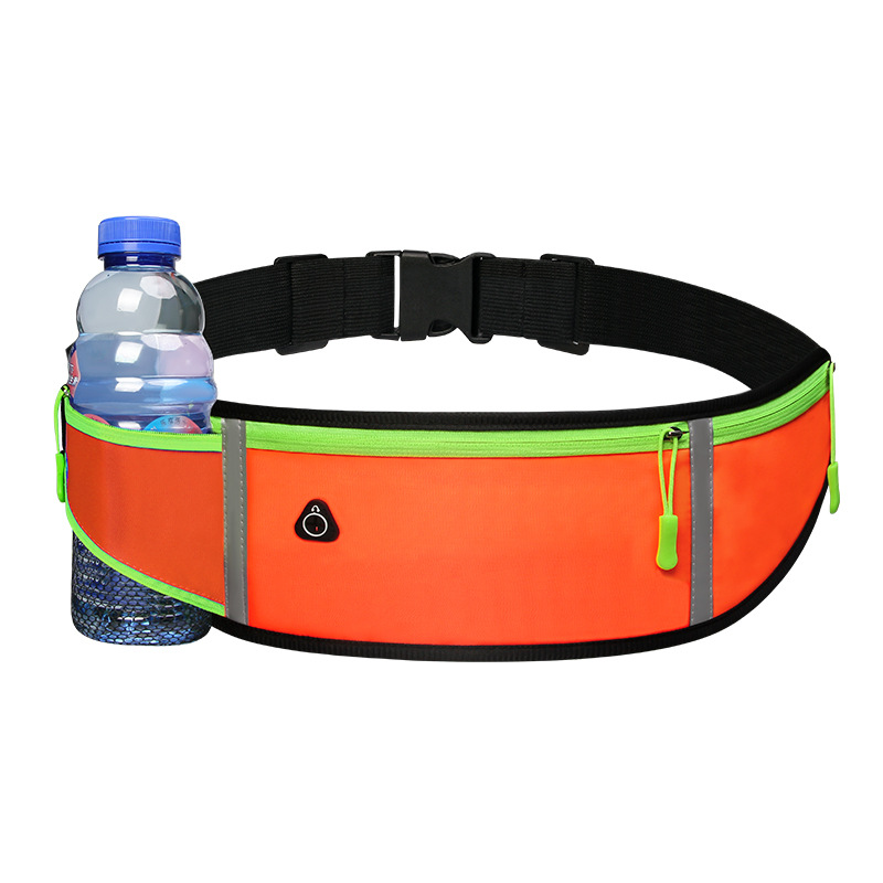 Light slim running belt with pocket and zipper for sports.