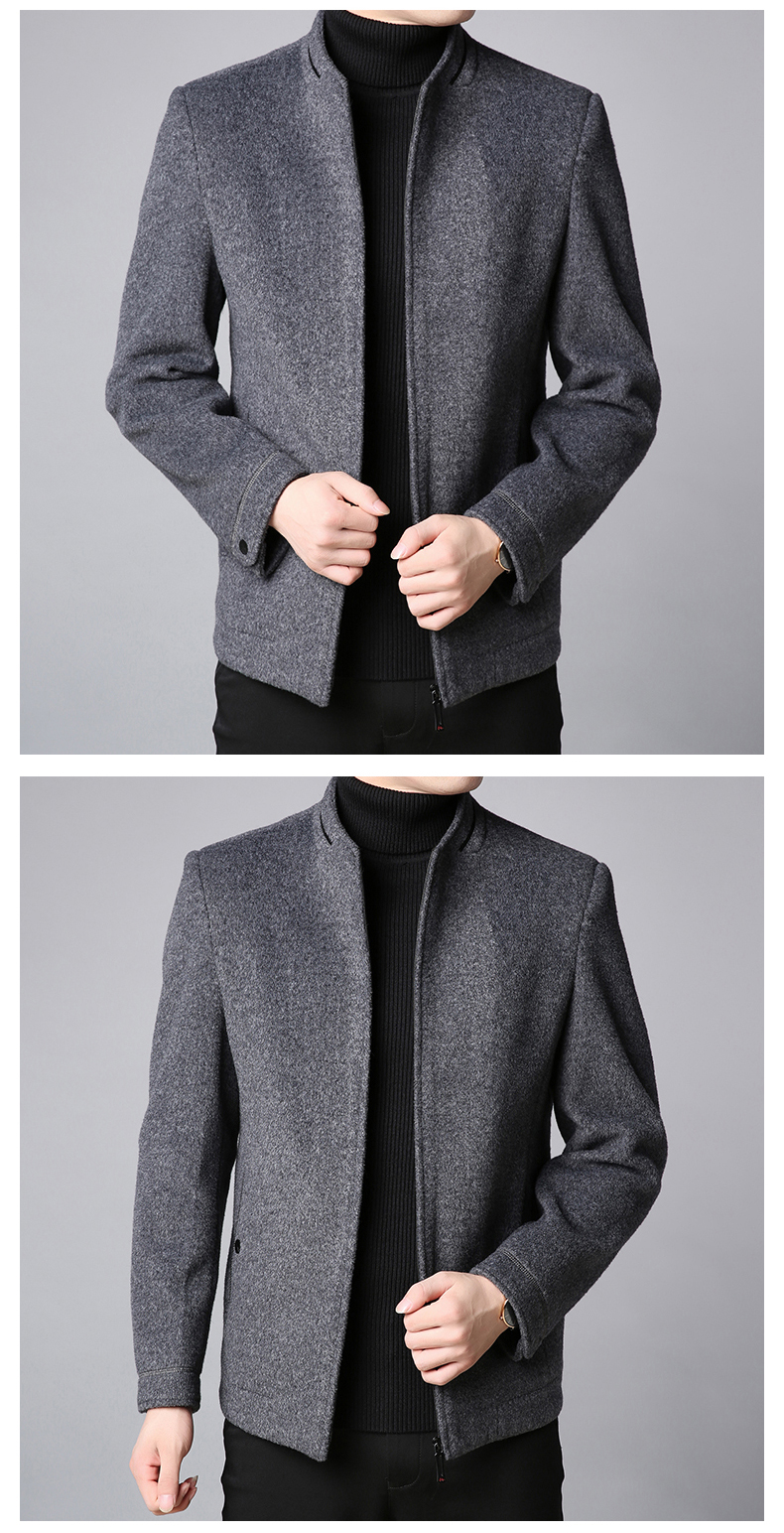 Title 1, Winter new mens short woolen coat with stand c...