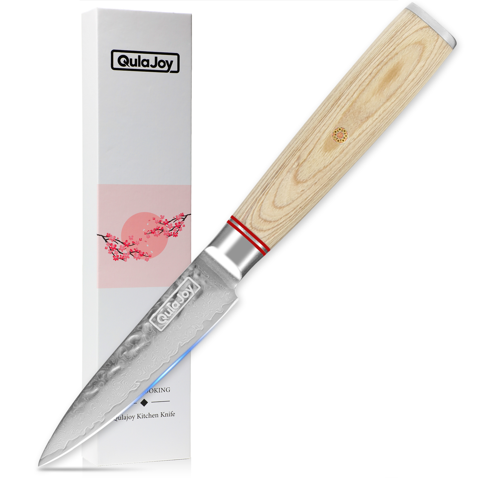 Qulajoy Nakiri Knife 6.9 Inch, Professional Vegetable Knife Japanese Kitchen Knives 67-Layers Damascus Chef Knife, Cooking Knife For Home Outdoor With Ergonomic Wood Handle.