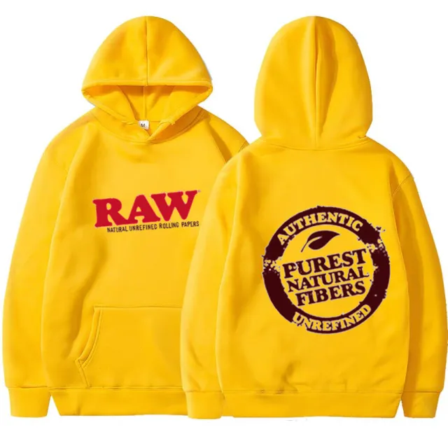 Printed Pullover Long Sleeve Youth Trend Hooded Collar Sweatshirt Yellow - Shop at LoveMi