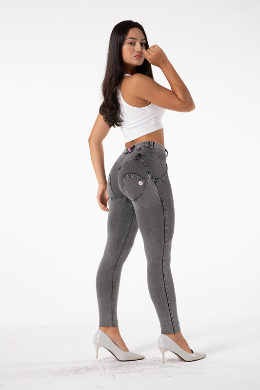 BEYONDARY Women's Gray Push-Up Jeggings – Bum Shaping, Butt Lifting, Regular Waist Yoga Pants