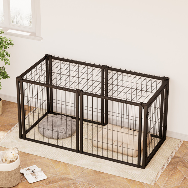 Dog Cage 47.2 Inches, Suitable For Small And Medium sized Dogs, With A Top Dog Fence, Pet Cage, Indoor, Black. 47.2 Inches Long X 22 Inches Wide X ... - Shop at LoveMi