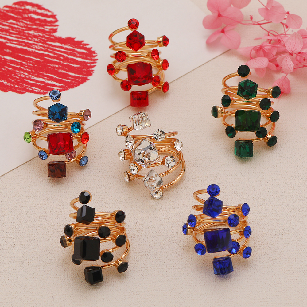 Women's Vintage Black Rhinestone Ring Fashion Unique Elegant… thumbnail 7