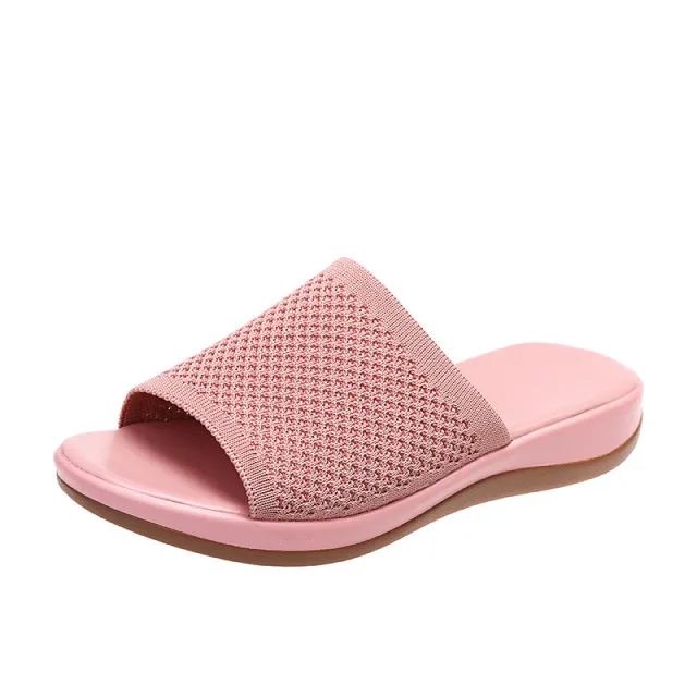Women Shoes Summer Flat Sandals Casual Indoor Outdoor Slipper For Beach Shoes Pink - Shop at LoveMi