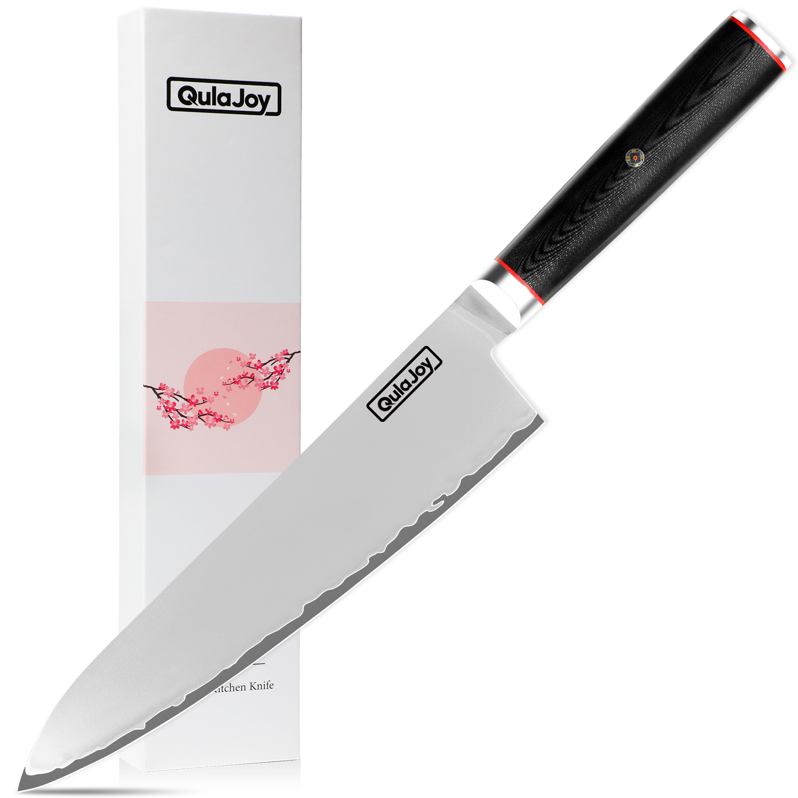 qulajoy vg10 chef knife japanese 10cr15mov steel chefs knives slicing knife for meat vegetable