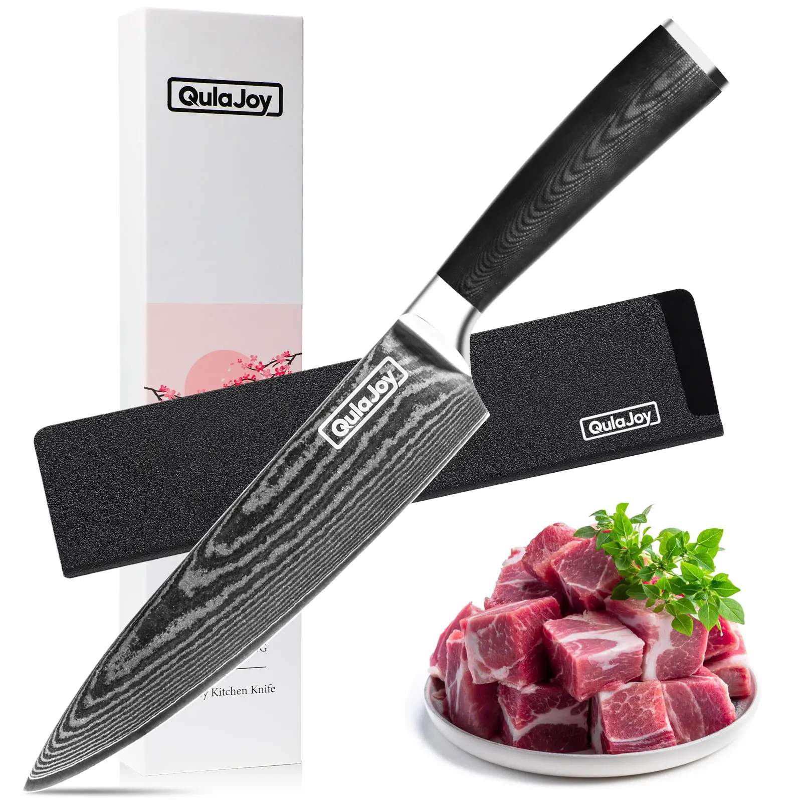Qulajoy 8 Inch Chef Knife, Ultra Sharp