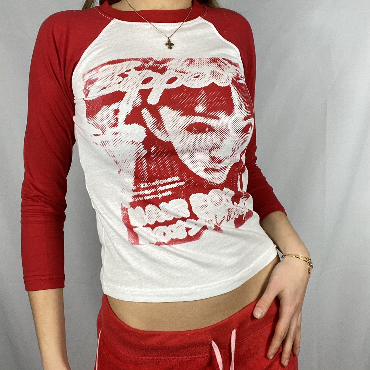 Fashion Portrait Print Long Sleeve T-shirt