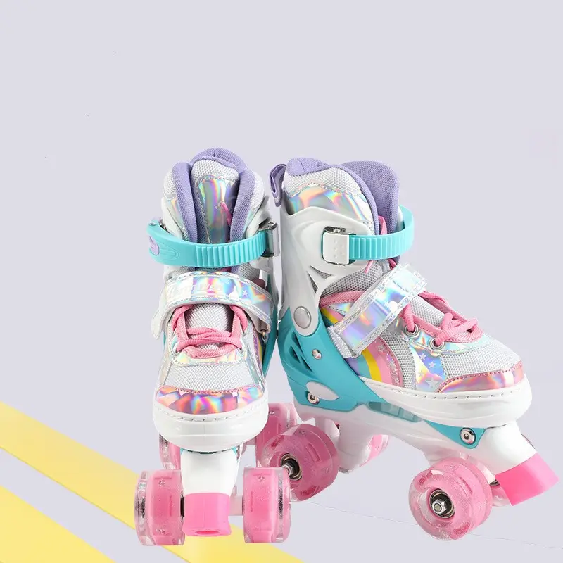 Children's Skates Double Row Four Wheel Full