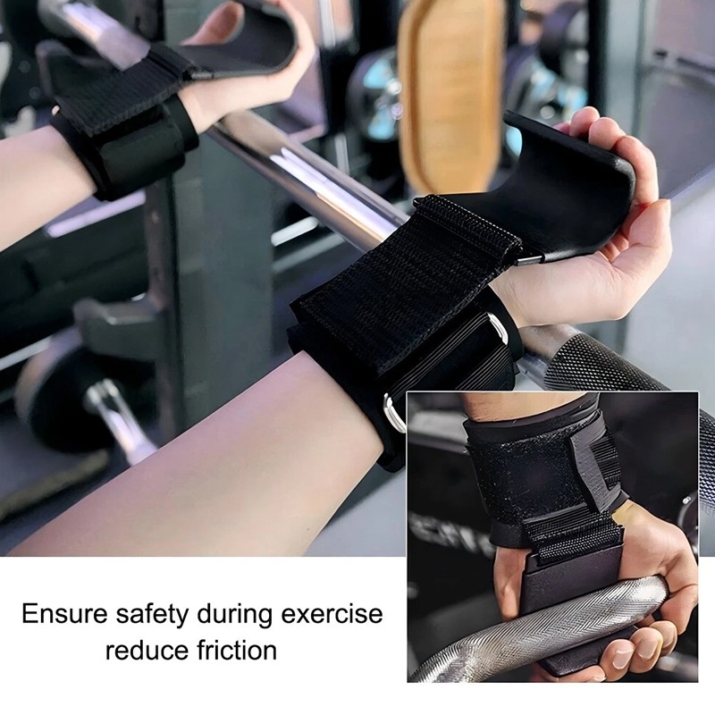 2Pcs Weight Lifting Hooks Gym Training Wrist Support Straps Bar Grips R — image 4