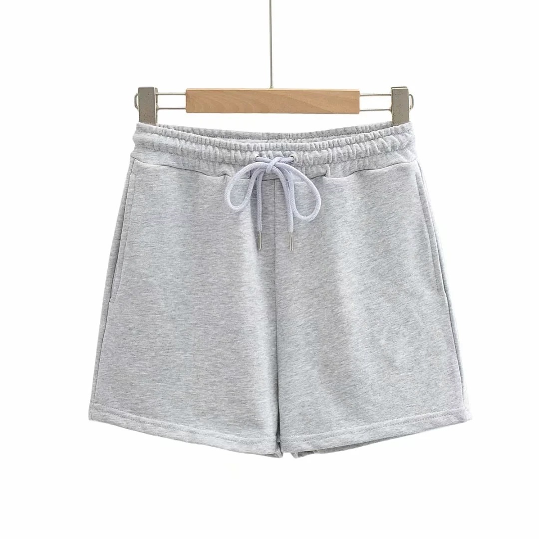 European And American Loose Pocket Drawstring Shorts Grey - Shop at LoveMi