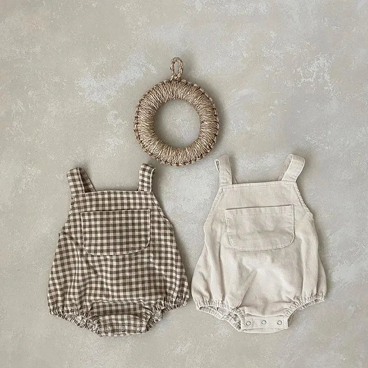 Vest Bag Fart Clothes Plaid Triangle Romper
