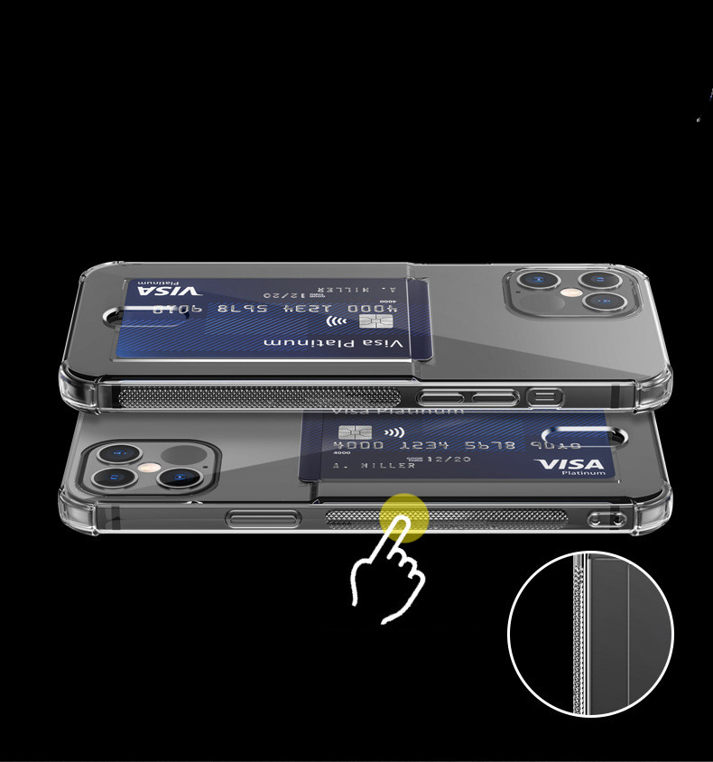 Drop-resistant Protective Cover For Mobile Phone Case With Insertable Card - Image 3