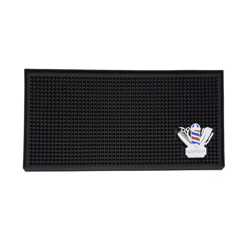 Barber Station Mat for Hairdressing Tools, Non-Slip Silicone Organizer Pad