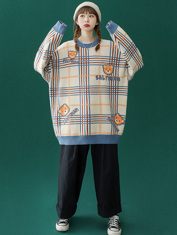 Little Bear Shirt Lazy Style Milky Sweet Design Sense