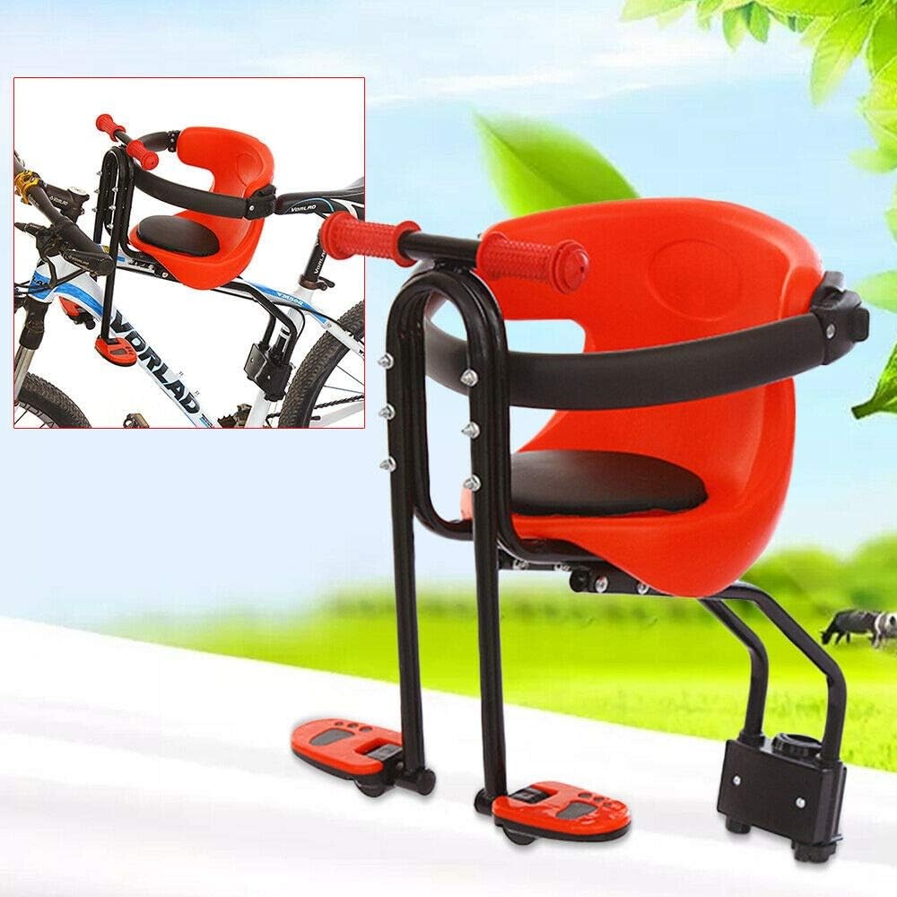 Front Mount Child Bike Seat Kids Bicycle Safe W Handrail Pedal 50KG — image 3