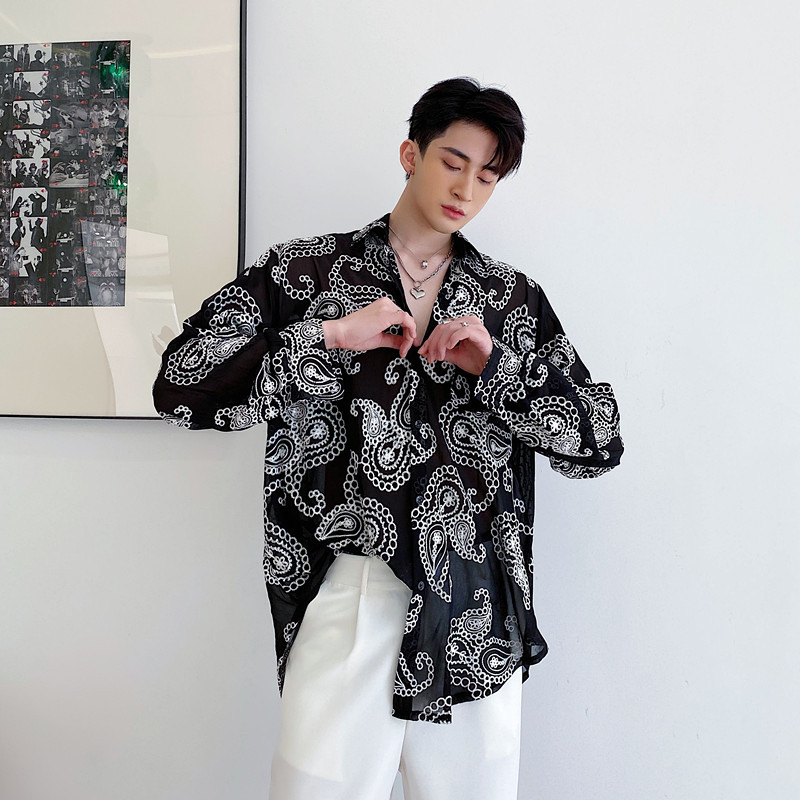 Men's Cashew Pattern Loose Shirt