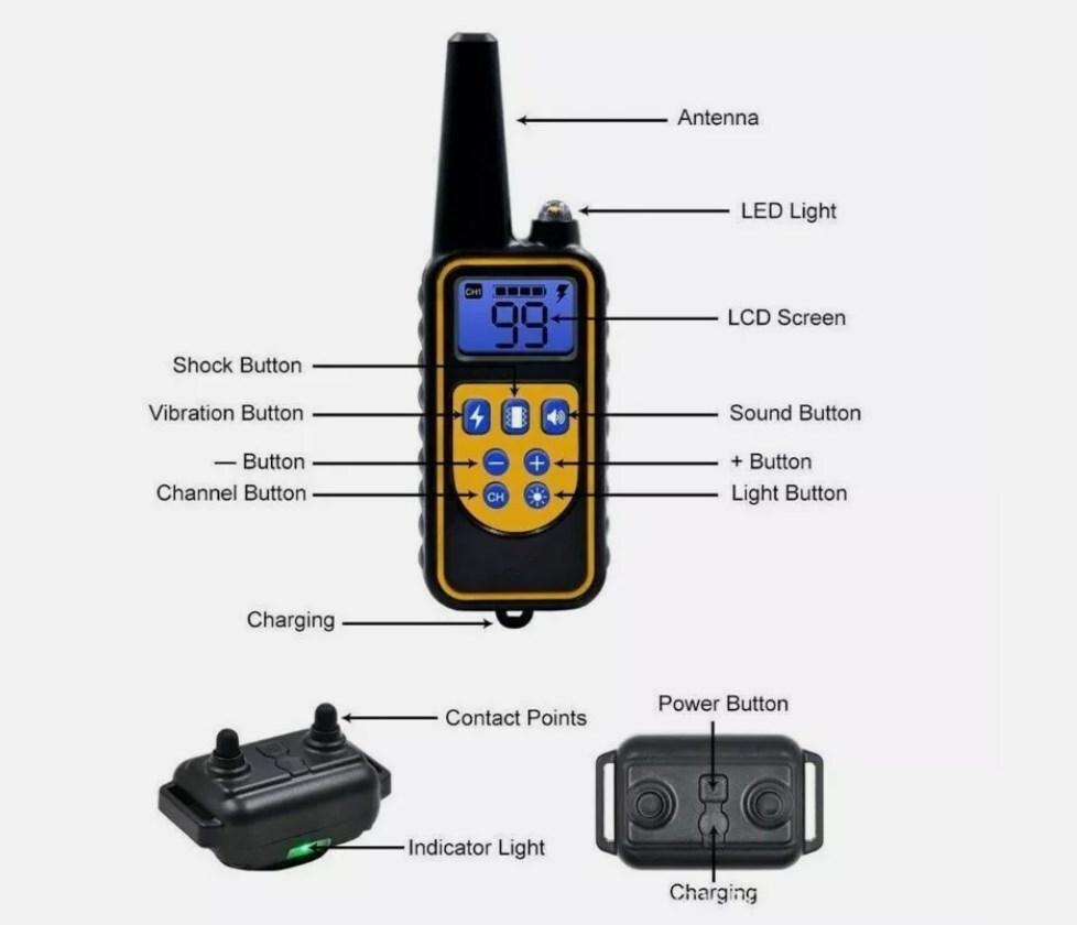 800M Electric Pet Dog Training E-Collar Anti-Bark Obedience Remote Control LCD — foto 12