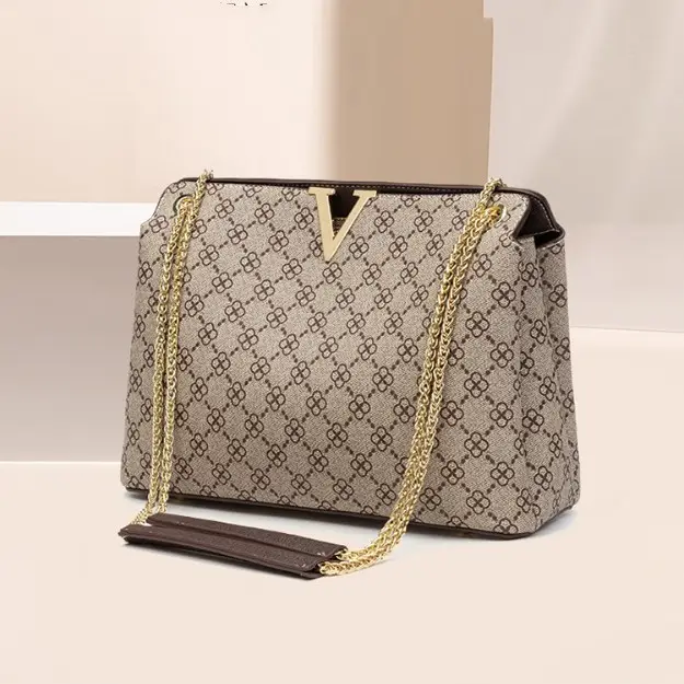 Printed Underarm One Shoulder Cross-body Chain Handbag Female