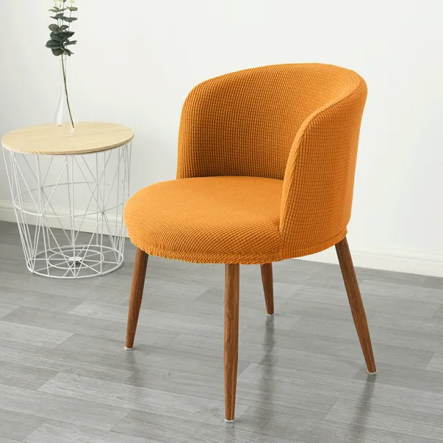 Dining Chair Cover Low Back All Inclusive Stretch Semi Arc Orange - Shop at LoveMi