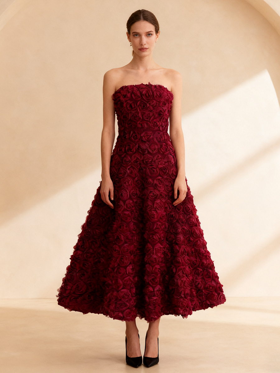 Single-breasted Stylish Tie-waist Collar Long-sleeved Dress