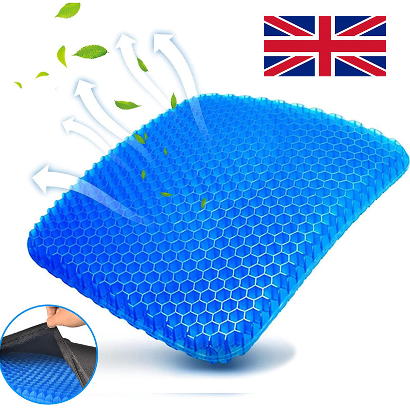 Honeycomb Breathable Gel Seat Cushion Cooling Double Thick Egg Sitting Pad Mat — image 4