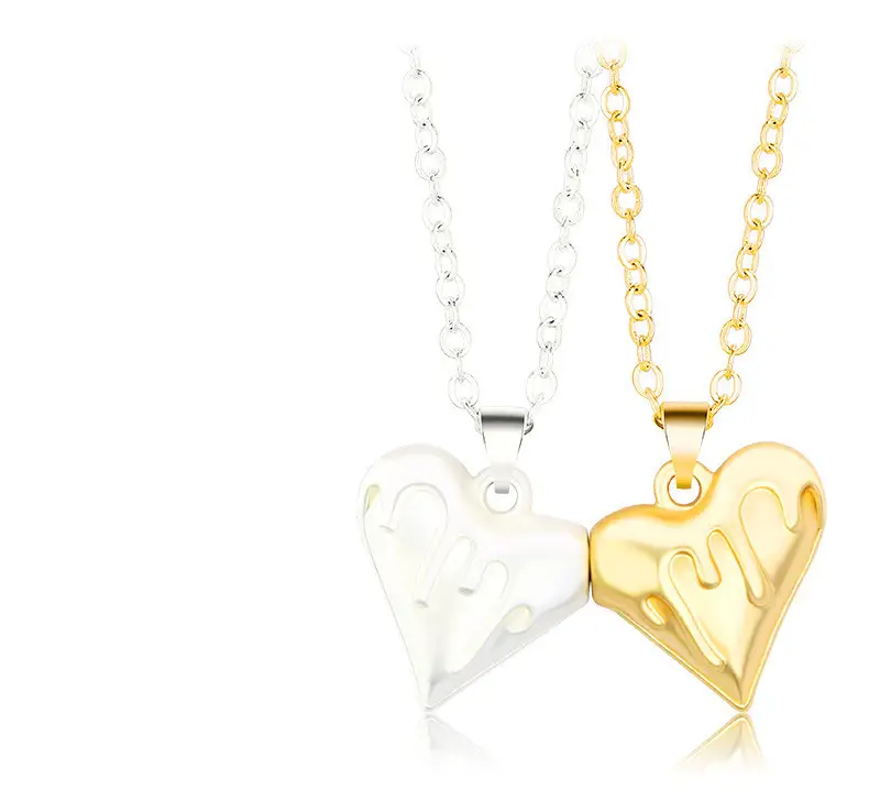 Heart-to-Heart Couple Necklace A Pair Of Creative Men And Women